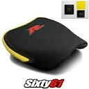 スズキ TL1000R シートカバー ジェル 1998-2003 イエロー レッド ロゴ Luimoto テックグリップ スエード Suzuki TL1000R Seat Cover Gel 1998-2003 Yellow Red Logo Luimoto Tec-Grip Suede