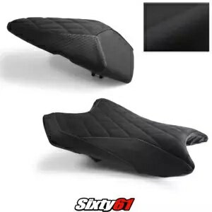 Kawasaki ZX6R ȥС 2019-2022 2023 ե ꥢ ֥å Luimoto ƥåå  Kawasaki ZX6R Seat Cover 2019-2022 2023 Front Rear Black Luimoto Tec-Grip Suede