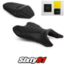 ヤマハ MT07 シートカバーとジェル 2018-2021 2022 2023 ブラック Luimoto テックグリップ スエード Yamaha MT07 Seat Covers and Gel 2018-2021 2022 2023 Black Luimoto Tec-Grip Suede