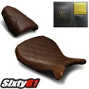 BMW RNineT Pure Racer シートカバー ジェル付き 2014-2022 Luimoto ダークブラウン ヴィンテージ BMW RNineT Pure Racer Seat Covers with Gel 2014-2022 Luimoto Dark Brown Vintage