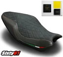 Ducati 821 1200 シートカバー ジェル付き 2014 2015 2016 Luimoto レッドステッチ スエード Ducati 821 1200 Seat Cover with Gel 2014 2015 2016 Luimoto Red Stitch Suede