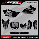 カスタム MX グラフィックス キット モトクロス : ヤマハ YZ 85 2002 - 2021 - ブロック BLK/GRY Custom MX Graphics Kit MOTOCROSS : YAMAHA YZ 85 2002 - 2021 - BLOCK BLK/GRY(2)