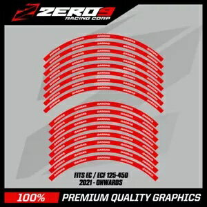 GasGas リム デカール EC ECF 21" / 18" MX モトクロス グラフィック デカール レッド/ホワイト GasGas Rim Decals EC ECF 21" / 18" MX Motocross Graphics Decals RED/WHI