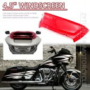 4.5インチ レッド 新しいフロントガラスバイザー ハーレーロードグライド CVO ST FLTRXSTSE 2024 以降用 4.5