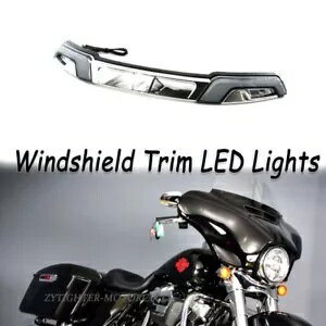 LED フロントガラストリムターンライト ハーレーエレクトラグライド標準 FLHT 2019-2020用 LED Windshield Trim Turn Light For Harley Electra Glide Standard FLHT 2019-2020