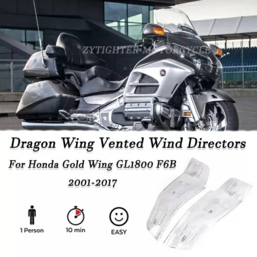 ドラゴンウィングエアガードベントウィンドディフレクターホンダゴールドウィング GL1800 2001-2017 Dragon Wing Air Guard Vented Wind Deflector For Honda Goldwing GL1800 2001-2017