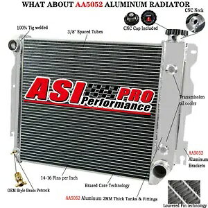 4 󥢥ߥ饸 1987-2006 ץ󥰥顼 TJ-YJ ܥ졼 SBC  4 Row Aluminum Radiator For 1987-2006 Jeep Wrangler TJ-YJ Chevy SBC NEW