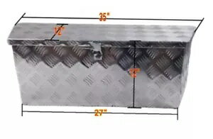 35 インチ アルミニウム ツールボックス ロックトング付き アンダーボディトレーラー収納ベッド 35 イ..