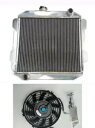 アルミラジエーター + ファンフォードカプリ MKII 2600/2800 V6 マニュアル LHD 1974-1977 Aluminum Radiator+F...