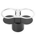 1x 車用カップスタンド デュアルホルダー付き シルバー ブラック ABS ほとんどの 7cm カップボトルにフィット 1x Car Cup Stand with Dual Holders Silver Black ABS Fit most 7cm cups bottles(2)