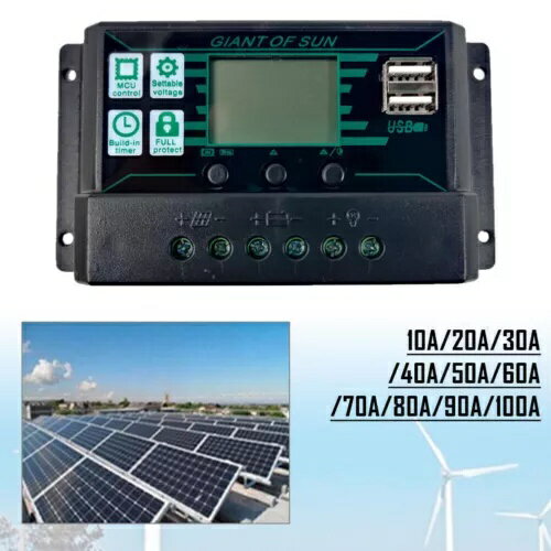 10A-100A MPPT ソーラーパネルレギュレータ充電コントローラ 12V/24V フォーカストラッキング 10A-100A MPPT Solar Panel Regulator Charge Controller 12V/24V Focus Tracking