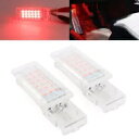 2X 赤車 LED 足元ライトランプ VW シュコダ米国在庫 2X Red Car LED Footwell Light Lamp For VW SKODA U...