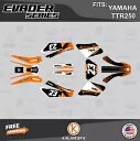 ヤマハ TTR250 (1999-2006) TTR 250 EVADER 用グラフィックスキット - オレンジ Graphics Kit for YAMAHA TTR250 (1999-2006) TTR 250 EVADER-Orange(2)