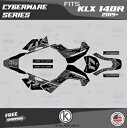 KAWASAKI KLX140R KLX140RL (2019-2024) 用グラフィックスキット Cyber??ware - SMOKE Graphics Kit for KAWASAKI KLX140R KLX140RL (2019-2024) Cyberware - SMOKE(2)