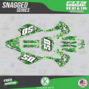 Kawasaki KX85 KX100 (2001-2013)KX 85 KX 100 スナッググリーン用グラフィックスキット Graphics Kit for Kawasaki KX85 KX100 (2001-2013)KX 85 KX 100 Snagged Green(2)