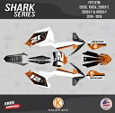 KTM 125SX 150SX 250SX-F 350SX-F 450SX-F (2016-2018) Shark-Orang 用グラフィックスキット Graphics Kit for KTM 125SX 150SX 250SX-F 350SX-F 450SX-F (2016-2018) Shark-Orang(2)