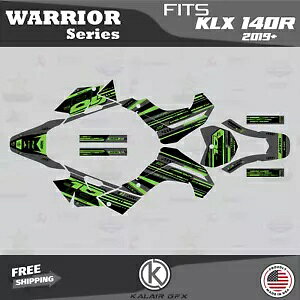 KAWASAKI KLX140R KLX140RL (2019-2024) ウォリアー用グラフィックスキット - グリーンシフト Graphics Kit for KAWASAKI KLX140R KLX140RL (2019-2024) Warrior - Green Shift