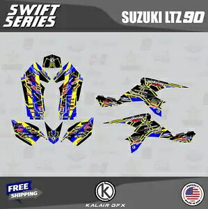 SUZUKI LTZ 90 LTZ90 (2007-2020) 用グラフィックスキット - 16 MIL SWIFT-イエロー Graphics Kit for SUZUKI LTZ 90 LTZ90 (2007-2020) - 16 MIL SWIFT-yellow
