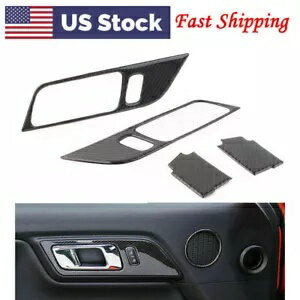 ʡɥϥɥե졼५Сȥॹƥåեɥޥ 2015-2019 Inner Door Handle Frame Cover Trim Sticker Decoration For Ford Mustang 2015-2019