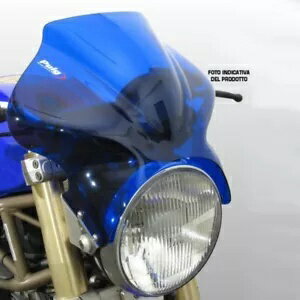 プイグフロントスクリーン大学コックピット トライアンフ スラクストン R 16-19 ブルー PUIG WINDSCREEN UNIV. COCKPIT TRIUMPH THRUXTON R 16-19 BLUE