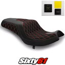 Indian Challenger シートカバーとジェル 2020-2023 ブラック レッド ステッチ Luimoto スエード Indian Challenger Seat Cover and Gel 2020-2023 Black Red Stitch Luimoto Suede