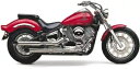 コブラ スリップオン スラッシュカット エキゾースト ヤマハ V-スター クラシック 1100 2004-2009用 Cobra Slip-On Slashcut Exhaust for Yamaha V-Star Classic 1100 2004-2009