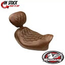 マスタング ワイドトリッパー ソロシート ブラウンダイヤモンド フロント背もたれ付き 0802-1217 Mustang Wide Tripper Solo S...