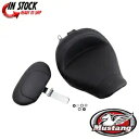 マスタング ワイド ヴィンテージ スタッドなし ソロシート バックレスト付き ハーレー 97-07 FLHR FLHX用 Mustang Wide Vintag...
