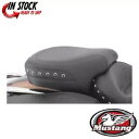 Mustang 13.5インチ 幅 ブラック スタッズ リアシート 1997-2023 ハーレーツーリング FL用 Mustang 13.5