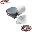 マスタング スタッズ付きワイド凹型リアシート ハーレー ダイナ FXD 2006-2017用 Mustang Studded Wide Recessed Rea...