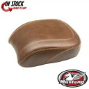マスタング ワイド トリッパー ソロ シート ブラウン ステッチ リア - ピリオン パッド 0802-1244 Mustang Wide Tripper So...