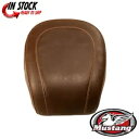 マスタング ワイド トリッパー ソロ シート ブラウン ステッチ リア - ピリオン パッド 0802-1238 Mustang Wide Tripper So...