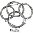 LA CHOPPERS ステンレス編組ケーブル/ブレーキラインキット 15 インチ - 17 インチ エイプ LA CHOPPERS Stainless Bra...