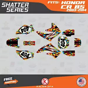 ホンダ CR 85 2003-2014 CR85 シャッター用グラフィックスキット - レッド Graphics Kit for Honda CR 85 2003-2014 CR85 Shatter - Red