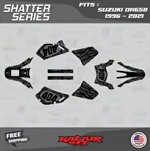 スズキ DR650 (全年式) DR 650 シャッター シリーズ用グラフィックスキット - スモーク Graphics Kit for Suzuki DR650 (All Years) DR 650 Shatter Series- Smoke