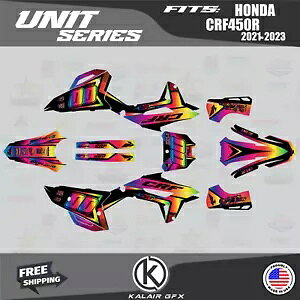 Honda CRF450R (2021-2023) CRF 450R ユニット用グラフィックスキット - レインボー Graphics Kit for Honda CRF450R (2021-2023) CRF 450R Unit - RAINBOW