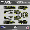 Yamaha YFZ350 Banshee 350-16 MIL 切開用グラフィックスキット - イエロー Graphics Kit for Yamaha YFZ350 Banshee 350-16 MIL Incision - Yellow(2)