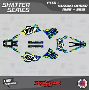 スズキ DR650 (全年式) DR 650 シャッター シリーズ用グラフィックスキット - ブルー Graphics Kit for Suzuki DR650 (All Years) DR 650 Shatter Series- Blue
