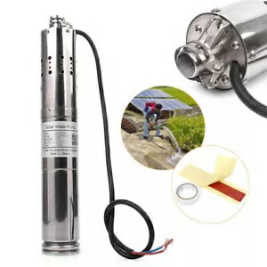 2m3/H 60m 太陽光発電ウォーターポンプ 水中深井戸 ブラシレス 24V/36V DC 2m?/H 60m Solar Powered Water Pump Submersible Deep Well Brushless 24V/36V DC
