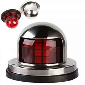 1x LED ヨットライト船首ナビゲーションランプマリンボートユニバーサルレッドステンレススチール 1x L..