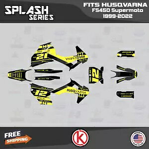 ハスクバーナ FS450 スーパーモト 2019-2022 用グラフィックスキット スプラッシュイエロー Graphics Kit for Husqvarna FS450 Supermoto 2019-2022 Splash-Yellow 