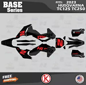 Husqvarna Motocross TC125 TC250 (2023+) Base シリーズ用グラフィックスキット - レッドシフト Graphics Kit for Husqvarna Motocross TC125 TC250 (2023+) Base Series - Red Shift 