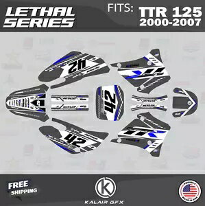 ヤマハ TTR 125 (2000-2007) TTR125 リーサル シリーズ用グラフィックスキット - ブルーシフト Graphics Kit for Yamaha TTR 125 (2000-2007) TTR125 Lethal Series - Blue Shift 