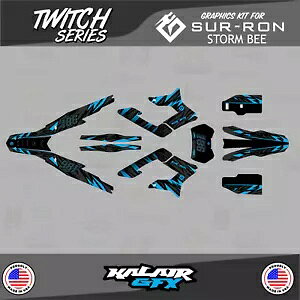 Sur-Ron Storm Bee (2023-2024) Twitch シリーズ用グラフィックス キット - シアン Graphics Kit for Sur-Ron Storm Bee (2023-2024) Twitch Series - Cyan 【並行輸入品】