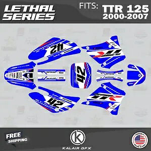 ヤマハ TTR 125 (2000-2007) TTR125 リーサル シリーズ用グラフィックスキット - ブルー Graphics Kit for Yamaha TTR 125 (2000-2007) TTR125 Lethal Series - Blue 