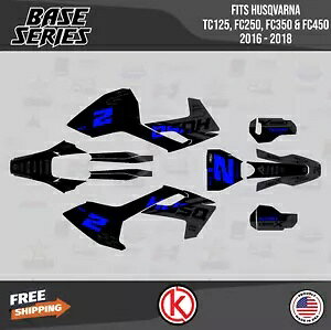 Husqvarna TC125 FC250 FC350 FC450 2016 2017 2018 Base-BlueShift 用グラフィックスキット Graphics Kit for Husqvarna TC125 FC250 FC350 FC450 2016 2017 2018 Base-BlueShift 