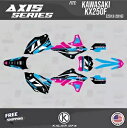 Kawasaki KX250F (2013-2016) KX 250F 軸シリーズ用グラフィックスキット - シアンマゼンタ Graphics Kit for Kawasaki KX250F (2013-2016) KX 250F Axis Series -Cyan Magenta(2)