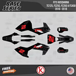 グラフィックキット Husqvarna TC125 FC250 FC350 FC450 2016 2017 2018 ベースレッドシフト用 Graphics Kit for Husqvarna TC125 FC250 FC350 FC450 2016 2017 2018 Base-Red Shift 