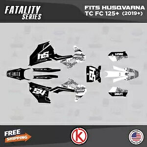 Husqvarna TC125 TC250 FC250 FC350 FC450 2019-2022 Fatality-Whit 用グラフィックスキット Graphics kit for Husqvarna TC125 TC250 FC250 FC350 FC450 2019-2022 Fatality-Whit 
