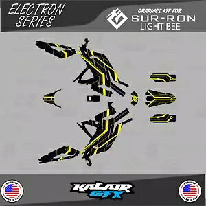 Surron Light Bee (全年式) Electron シリーズ用グラフィック キット - イエロー Graphics Kit for Surron Light Bee (All Years) Electron Series - Yellow 【並行輸入品】